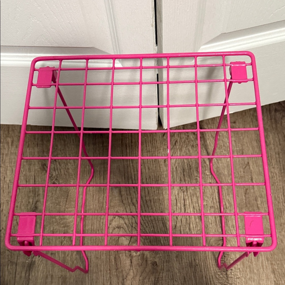 Pink Wire Grid Table - Picture 3 of 3